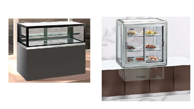 Tischvitrinen, Einbauvitrinen, Freistehende Vitrinen